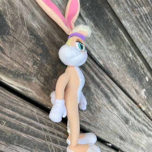 LOONEY TOONS SPACE JAM VINTAGE 1996 BABS BUNNY PLUSH FIGURE TOY - Picture 5 of 6